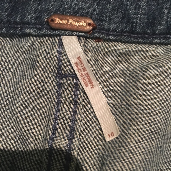 FREE PEOPLE Shine Bright Far Jeweled Jeans Denim Skirt 10 - Picture 14 of 15